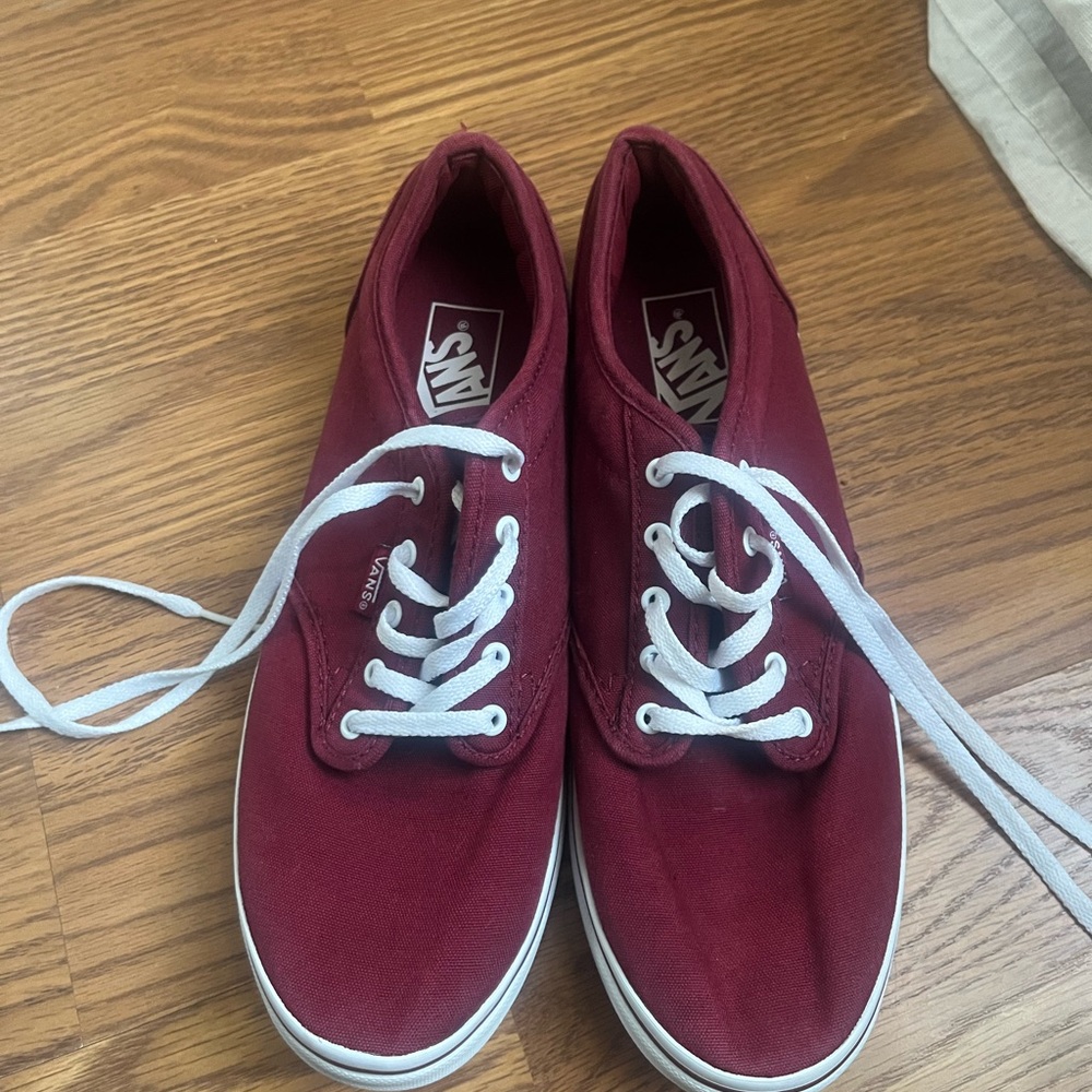 Vans Women’s Burgundy Canvas Sneakers